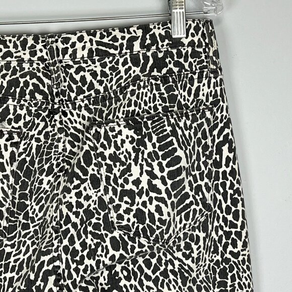 Frame Denim Womens Le High Skinny Jeans Abstract Animal Noir Multi size 32 - Picture 8 of 13